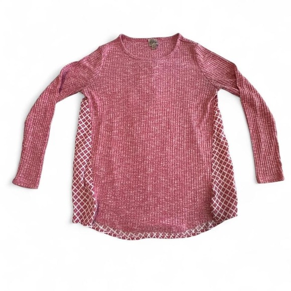 The Unbranded Brand Tops - Como Vintage Long Sleeve Pink Patterned Top | Women's Size Medium |‎ Soft Knit